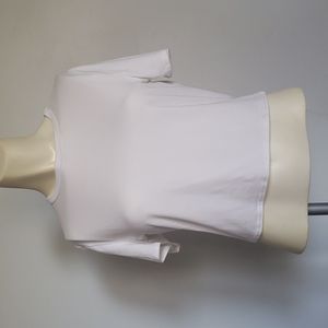 White Crop Tee Sadie and Sage Medium